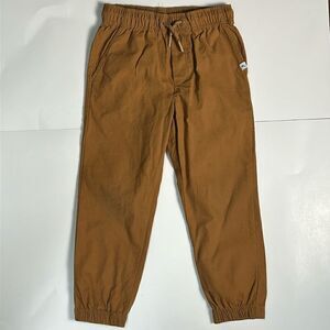 Boys TOMMY BAHAMA jogger khaki pants elastic waist drawstring size 5 6 easy up